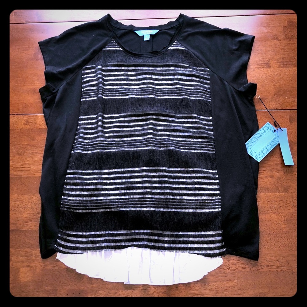 Black and White Blouse